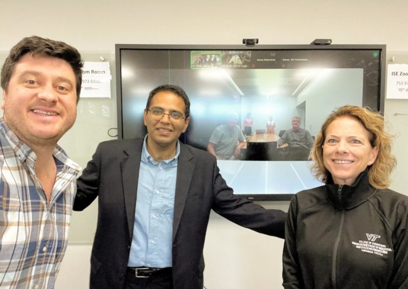 Saman Mohsenirad (center) with members of his assessment committee, Prof. Eileen Van Aken and Dr Taylan Topcu.